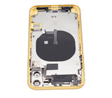 Replacement Back Housing W/ Small Components Pre-Installed Compatible with Apple iPhone 11 (No Logo) (Aftermarket Plus) (Yellow)