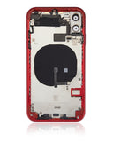 Replacement Back Housing W/ Small Components Pre-Installed Compatible with Apple iPhone 11 (No Logo) (Aftermarket Plus) (Red)
