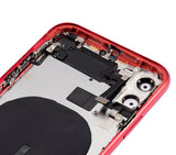 Replacement Back Housing W/ Small Components Pre-Installed Compatible with Apple iPhone 11 (No Logo) (Aftermarket Plus) (Red)
