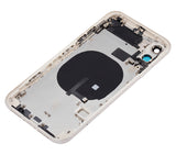Replacement Back Housing W/ Small Components Pre-Installed Compatible with Apple iPhone 11 (No Logo) (Aftermarket Plus) (White)