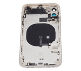 Replacement Back Housing W/ Small Components Pre-Installed Compatible with Apple iPhone 11 (No Logo) (Aftermarket Plus) (White)