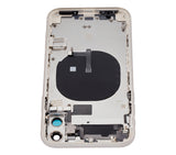 Replacement Back Housing W/ Small Components Pre-Installed Compatible with Apple iPhone 11 (No Logo) (Aftermarket Plus) (White)