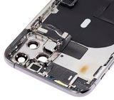 Replacement Back Housing W/ Small Components Pre-Installed Compatible with Apple iPhone 11 Pro (No Logo) (Aftermarket Plus) (Space Gray)