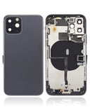 Replacement Back Housing W/ Small Components Pre-Installed Compatible with Apple iPhone 11 Pro (No Logo) (Aftermarket Plus) (Space Gray)