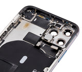 Replacement Back Housing W/ Small Components Pre-Installed Compatible with Apple iPhone 11 Pro (No Logo) (Aftermarket Plus) (Space Gray)