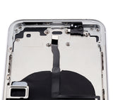 Replacement Back Housing W/ Small Components Pre-Installed Compatible with Apple iPhone 11 Pro (No Logo) (Aftermarket Plus) (Silver)