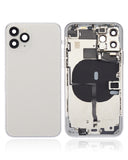 Replacement Back Housing W/ Small Components Pre-Installed Compatible with Apple iPhone 11 Pro (No Logo) (Aftermarket Plus) (Silver)