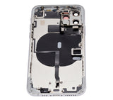 Replacement Back Housing W/ Small Components Pre-Installed Compatible with Apple iPhone 11 Pro (No Logo) (Aftermarket Plus) (Silver)