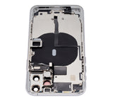 Replacement Back Housing W/ Small Components Pre-Installed Compatible with Apple iPhone 11 Pro (No Logo) (Aftermarket Plus) (Silver)