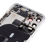 Replacement Back Housing W/ Small Components Pre-Installed Compatible with Apple iPhone 11 Pro (No Logo) (Aftermarket Plus) (Silver)