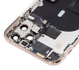 Replacement Back Housing W/ Small Components Pre-Installed Compatible with Apple iPhone 11 Pro (No Logo) (Aftermarket Plus) (Gold)
