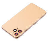 Replacement Back Housing W/ Small Components Pre-Installed Compatible with Apple iPhone 11 Pro (No Logo) (Aftermarket Plus) (Gold)
