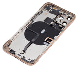 Replacement Back Housing W/ Small Components Pre-Installed Compatible with Apple iPhone 11 Pro (No Logo) (Aftermarket Plus) (Gold)