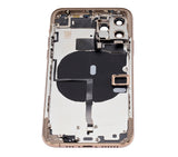 Replacement Back Housing W/ Small Components Pre-Installed Compatible with Apple iPhone 11 Pro (No Logo) (Aftermarket Plus) (Gold)