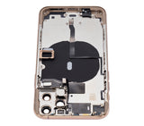 Replacement Back Housing W/ Small Components Pre-Installed Compatible with Apple iPhone 11 Pro (No Logo) (Aftermarket Plus) (Gold)