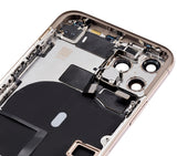 Replacement Back Housing W/ Small Components Pre-Installed Compatible with Apple iPhone 11 Pro (No Logo) (Aftermarket Plus) (Gold)