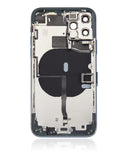 Replacement Back Housing W/ Small Components Pre-Installed Compatible with Apple iPhone 11 Pro (No Logo) (Aftermarket Plus) (Midnight Green)