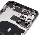 Replacement Back Housing W/ Small Components Pre-Installed Compatible with Apple iPhone 11 Pro Max (No Logo) (Aftermarket Plus) (Space Gray)