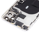 Replacement Back Housing W/ Small Components Pre-Installed Compatible with Apple iPhone 11 Pro Max (No Logo) (Aftermarket Plus) (Silver)