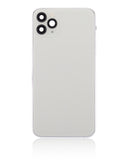 Replacement Back Housing W/ Small Components Pre-Installed Compatible with Apple iPhone 11 Pro Max (No Logo) (Aftermarket Plus) (Silver)
