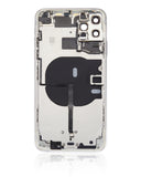 Replacement Back Housing W/ Small Components Pre-Installed Compatible with Apple iPhone 11 Pro Max (No Logo) (Aftermarket Plus) (Silver)