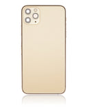 Replacement Back Housing W/ Small Components Pre-Installed Compatible with Apple iPhone 11 Pro Max (No Logo) (Aftermarket Plus) (Gold)