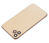 Replacement Back Housing W/ Small Components Pre-Installed Compatible with Apple iPhone 11 Pro Max (No Logo) (Aftermarket Plus) (Gold)