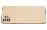 Replacement Back Housing W/ Small Components Pre-Installed Compatible with Apple iPhone 11 Pro Max (No Logo) (Aftermarket Plus) (Gold)