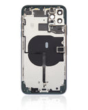 Replacement Back Housing W/ Small Components Pre-Installed Compatible with Apple iPhone 11 Pro Max (No Logo) (Aftermarket Plus) (Midnight Green)