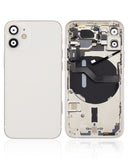 Replacement Back Housing W/ Small Parts Compatible with Apple iPhone 12 Mini (US Version) (Aftermarket Plus) (White)