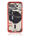 Replacement Back Housing W/ Small Parts Compatible with Apple iPhone 12 Mini (US Version) (Aftermarket Plus) (Red)