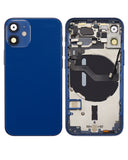 Replacement Back Housing W/ Small Parts Compatible with Apple iPhone 12 Mini (US Version) (Aftermarket Plus) (Blue)