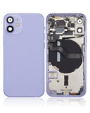Replacement Back Housing W/ Small Parts Compatible with Apple iPhone 12 Mini (US Version) (Aftermarket Plus) (Purple)