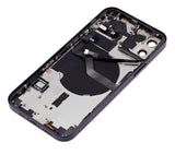 Replacement Back Housing W/ Small Parts Compatible with Apple iPhone 12 (US Version) (Aftermarket Plus) (Black)
