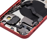 Replacement Back Housing W/ Small Parts Compatible with Apple iPhone 12 (US Version) (Aftermarket Plus) (Red)