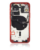 Replacement Back Housing W/ Small Parts Compatible with Apple iPhone 12 (US Version) (Aftermarket Plus) (Red)