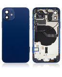 Replacement Back Housing W/ Small Parts Compatible with Apple iPhone 12 (US Version) (Aftermarket Plus) (Blue)