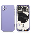 Replacement Back Housing W/ Small Parts Compatible with Apple iPhone 12 (US Version) (Aftermarket Plus) (Purple)