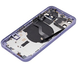 Replacement Back Housing W/ Small Parts Compatible with Apple iPhone 12 (US Version) (Aftermarket Plus) (Purple)