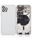 Replacement Back Housing W/ Small Parts Compatible with Apple iPhone 12 Pro (US Version) (Aftermarket Plus) (Silver)