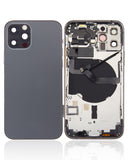Replacement Back Housing W/ Small Parts Compatible with Apple iPhone 12 Pro (US Version) (Aftermarket Plus) (Graphite)