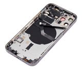 Replacement Back Housing W/ Small Parts Compatible with Apple iPhone 12 Pro (US Version) (Aftermarket Plus) (Graphite)