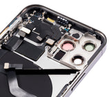 Replacement Back Housing W/ Small Parts Compatible with Apple iPhone 12 Pro (US Version) (Aftermarket Plus) (Graphite)