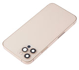 Replacement Back Housing W/ Small Parts Compatible with Apple iPhone 12 Pro (US Version) (Aftermarket Plus) (Gold)