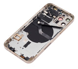 Replacement Back Housing W/ Small Parts Compatible with Apple iPhone 12 Pro (US Version) (Aftermarket Plus) (Gold)