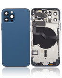 Replacement Back Housing W/ Small Parts Compatible with Apple iPhone 12 Pro (US Version) (Aftermarket Plus) (Pacific Blue)