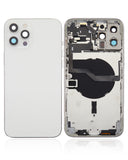 Replacement Back Housing W/ Small Parts Compatible with Apple iPhone 12 Pro Max (US Version) (Aftermarket Plus) (Silver)