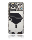 Replacement Back Housing W/ Small Parts Compatible with Apple iPhone 12 Pro Max (US Version) (Aftermarket Plus) (Silver)