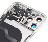 Replacement Back Housing W/ Small Parts Compatible with Apple iPhone 12 Pro Max (US Version) (Aftermarket Plus) (Silver)