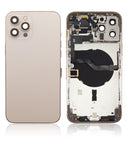 Replacement Back Housing W/ Small Parts Compatible with Apple iPhone 12 Pro Max (US Version) (Aftermarket Plus) (Gold)